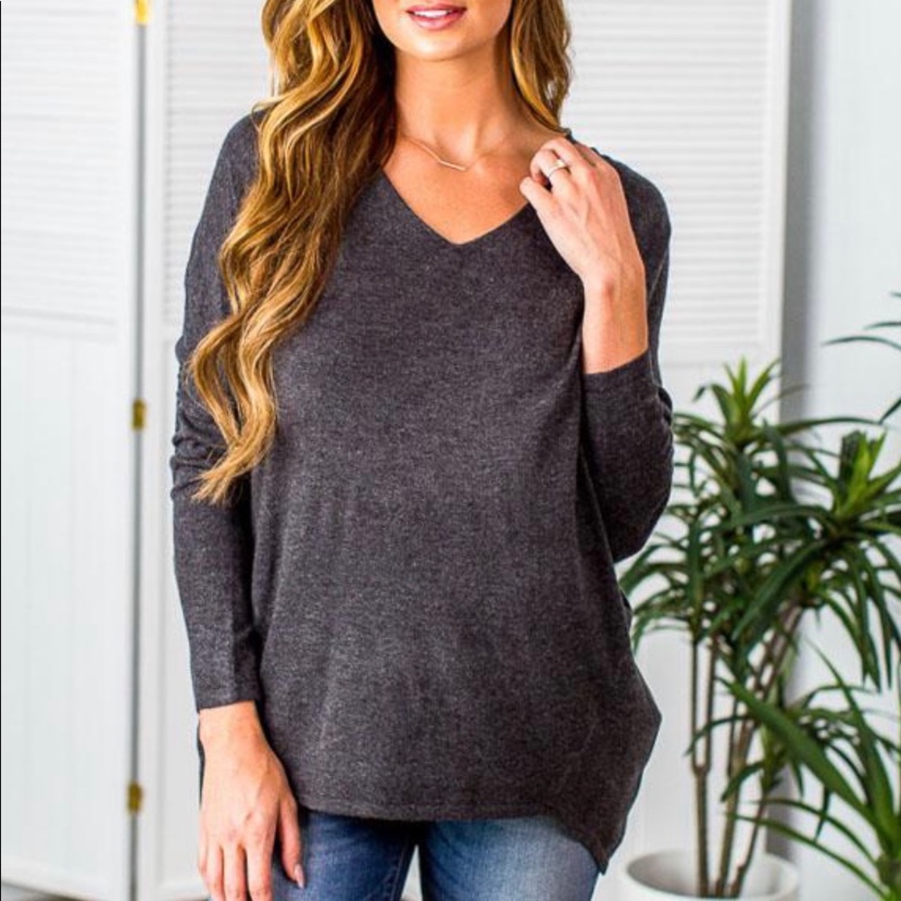 Charcoal Grey Lightweight Sweater